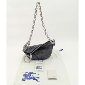 Burberry Black Crystal Mini Knight Bag - NWT